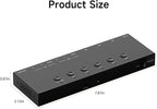 5 in to 1 Out RCA/HDMI Switcher，3 Way HDMI 2.0 + 2 RCA to HDMI Converter, Support 4:3/16:9 4K and 3D for PS1/2/3/4/5, N64, SNES, Switch, DVD, Roku, etc.