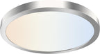 hykolity 12 Inch Selectable CCT LED Round Flat Panel Light, 24W 3000K/4000K/5000K, Edge-Lit Flush Mount Ceiling Light Fixture for Kitchen, Bedroom, Laundry and Closet Room,Brush Nickel