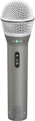 SAMSON Q2U Recording & Podcasting Pack | Gray Bundled with Pop Filter + Mic Arm + Microfiber Cleaning Cloth (4 Items)