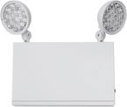TANLUX New York City Approved Emergency Light, Emergency Lights with Battery Backup, White Steel Housing, AC 120/277V, Two Heads