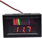Battery Charge Level Indicator Universal Car Battery Capacity Meter Tester Checker 12V-60V Red Car Battery Tester Motorcycle Battery Checker Battery Fuel Gauge Indicator Battery Capacity Meter Tester