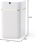 Airdeer L2 Automatic Trash Can, 8 Gallon Self Sealing and Self-Changing Smart Trash Can, Motion Sensor, Touchless Garbage can with lid for Kitchen Office, 6 Refill Bag Rings(White)