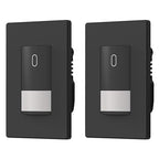 ELEGRP Matte Black Single Pole Occupancy Motion Sensor Light Switch, Need Neutral Wire, 120° Sensor Coverage PIR Infrared Motion Activated, for CFL/LED/MLV/INC/HAL/Fan, UL,2 Pack
