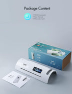 Laminator Machine, SINOPUREN Laminating Machine, Thermal Lamination 9-inch Quick 1min Warm-up JamFree-Tech Personal Lamination Work with 3mil 4mil 5mil Pouches, School/Office/Home use, White