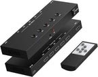 8K@60Hz HDMI 2.1 Switch 5 in 1 Out, 48Gbps Ultra HD 4K 120Hz, HDR10/Dolby Vision, 3D, Supports DTS-HD, Dolby TrueHD Compatible with PS5/4 Xbox Nintendo Switch Roku Apple TV Fire Stick Gaming PC