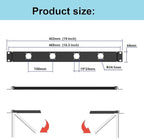 QiaoYoubang 1U Hinged 4D Rack Panel 4 D-Series XLR HDMI Audio Rack Mount Panel for 19 inches Rack Mount (4D)