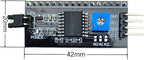 Haldzemo 2004 LCD Screen Display Module 2004A 20x4 Character Serial Blue Backlight DC 5V with IIC/I2C Interface Adapter Board (2 Pack)