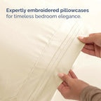 Full XL Bed Sheet Set - 4 Piece Extra Long Extended Full XL Sheets - Soft, Breathable & Cooling - Fits 8” to 16" Mattress w/ Deep Pockets - 54" x 80" - Easy-Fit, Wrinkle & Fade Resistant - Off White
