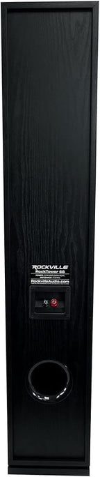 Rockville RockTower 68B Passive Tower Speaker, 8 Ohm, Black, High-Fidelity Sound, Detachable Grille, 3-Way, 6.5", 500W, MDF, Perfect for Home Audio
