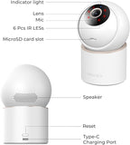 IMILAB C40 4K Indoor Security Camera, Room Camera for Pet/Kid/Baby Monitoring, 5G WiFi 360 View Indoor Cam, Person Pet Track, Color Night Vision, AI Detection, SD/Cloud Storage, No Monthly Fee