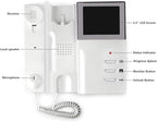 AMOCAM Video Door Phone System, 4.3 Inches Clear LCD Monitor Wired Video Intercom Doorbell Kits, IR Night Vision Outdoor Camera Door Intercom, Doorphone Telephone Style for Home Improvement