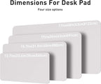Aothia Large PU Leather Desk Pad Protector – Non-Slip Mouse Pad & Writing Mat for Office/Home, Waterproof, Easy to Clean (48" x 17", Pale Lavender White)