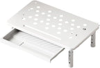 LUOOHL Adjustable Monitor Stand with Storage Shelf Ergonomic Designs for Home Office Workspaces Steel Construction Quick Assembly Desktop Organizers for Electronics