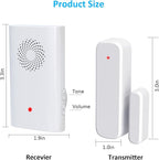 Wireless Door Sensor Chime, Door Open Alarm When Entry Business/Office/Store (500ft Range 51 Ringer Adjustable Volume) Home Alert Bell for Kid/Toddler Safety