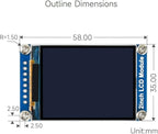 Waveshare 2inch LCD Display Module, Compatible with Raspberry Pi/Pi zero/Arduino/Esp32, with ST7789 Driver, 262K Color, IPS Screen, 240×320 Resolution, SPI Interface