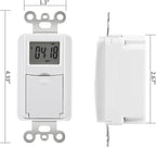 DEWENWILS Indoor in Wall Timer Switch for Light, Single-Pole,7 Day, 7 ON/Off Settings, DST RDM Mode, Programmable Digital Switch Timer for Lights, Fans, Motors, Neutral Wire Required, ETL Listed
