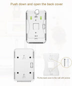 MODUN D Gas Detector for Home, Natural Gas|LPG|Coal Gas Leak Detector Alarm, Methane Propane Detector Butane Combustible Gas Alarm for Kitchen Garage RV, Plug-in Sensor Gas Monitor with LED Display