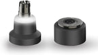 Microtouch Titanium Edge Ear & Nose Trimmer – Dual Rotary Blade Heads with Light (Replacement Head)