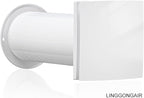 LINGGONGAIR Room Ventilation Fan 4-inch 5W EC Motor, Two-Way Wall Exhaust Fan with Ceramic Filter & Reversible Remote, Suitable for Home, Attic, Garage, Company, and Air Circulation