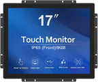 GreenTouch 17 Inch 10 Points Open Frame Industrial Touch Monitor - PACP -1280X1024-LED Display Metal Housing with HDMI,DVI,VGA Port Built-in