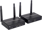 EXVIST Wireless HDMI Extender Transmitter and Receiver W/HDMI Loop-Out, Up to 656 Feet, IR Support, Suitable for Transmitting Video from Laptop, PC, YouTube, Xbox One, PS4 to HDTV or Projector