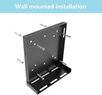 JINGCHENGMEI Universal Wall and VESA Mount -Adjustable Mount with Straps for Small Computers, UPS, Modems, Cable Boxes or Other Electronic Devices, Metal, Black