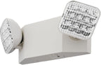 Lithonia Lighting Basics LED Emergency Light, Emergency Lighting with Dual Adjustable LED Lamp Heads, Wall Mount, Damp Location Rated, 90-Minute Backup, 120/277V, White, 2-Pack (EU2C CP2)