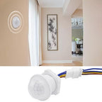 Scpopfer 2Pack Motion Sensor Light Switch 100-240V 40W PIR Human Body Activated LED Sensors Home Smart Infrared Induction Detector Mini Wall Light Switch