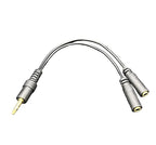 MasterStor Stereo Jack Splitter Cable3.5mm Male to 2 X Female Gold Plated Connector Adapter for Headphone Speakers, Mp3 Player, Mobile Phone,Laptop, PC,ipod (Black)