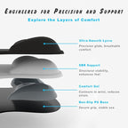 ErgoComfort Gel Wrist Rest Mouse Pad-Ergonomic Office Mousepad with Wrist Support-Non-Slip, Design Desk Accessories Mat for Home&Game Decor (03Silver Surge)