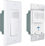 EverElectrix 10 Pack Motion Sensor Light Switch, Neutral Wire Required, Single Pole Only (Not 3-Way), Indoor in-Wall Occupancy Sensor with Wall Plate, Adjustable Timer, Title 24, UL Certified, White
