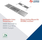 Lithonia Lighting CPANL 2x2 LED Flat Panel Light, 2 ft. by 2 ft. LED Light Panel, Ceiling Lighting Fixture, 3300 Lumens, 3500K/4000K/5000K Switchable CCT, Includes Direct Ceiling Mount Bracket, White