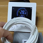 Sumsoctober Smart WiFi Floor Heating Thermostat for Tuya Programmable Energy Saving Controller with Child Lock and Weather Updates(3A)