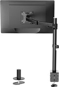 WALI Single Monitor Mount, Single Monitor Arm Desk Mount,Desk Monitors Stand, Holds Screen Up to 32inch, 22lbs, Adjustable Mount with C-CLAMP Designed for Home Office Application(M001), Black