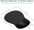 ErgoComfort Gel Wrist Rest Mouse Pad-Ergonomic Office Mousepad with Wrist Support-Non-Slip, Design Desk Accessories Mat for Home&Game Decor (06Blush Gradient)