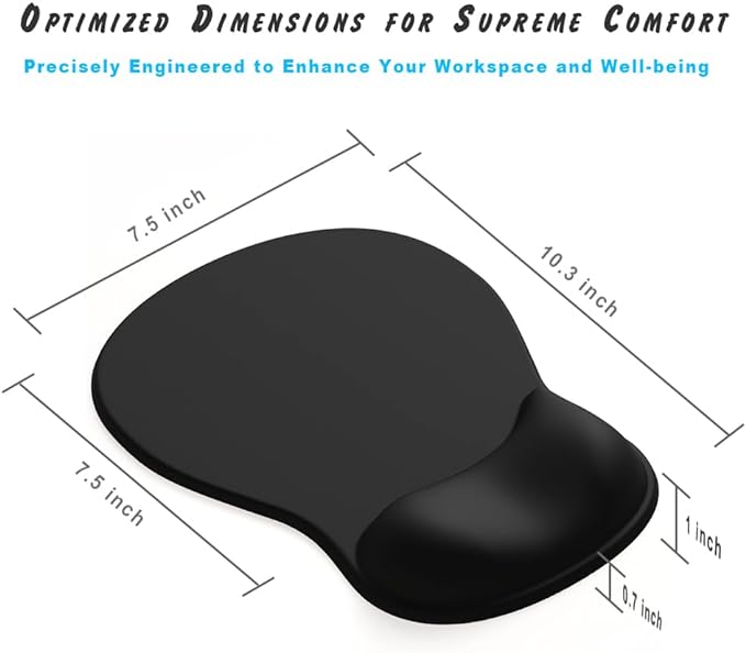 ErgoComfort Gel Wrist Rest Mouse Pad-Ergonomic Office Mousepad with Wrist Support-Non-Slip, Design Desk Accessories Mat for Home&Game Decor (06Blush Gradient)