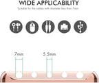 AHASTYLE Cable Organizer Holder 5 Slots Desktop Cord Wire Clips Keeper for Organizing USB Cable/Power Cord/Wire Home Office and Car (Pink)
