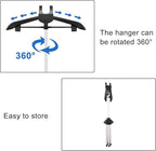 EVEME Steamer Hanger Stand with 1 Pair Ironing Gloves,Garment Hanger for Steaming Clothes,Steam Rack for Clothes,Handheld Garment Steamer Rack