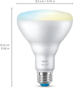 WiZ 65W BR30 Tunable White LED Smart Bulb - Pack of 6 - E26- Indoor - Connects to Your Existing Wi-Fi - Control with Voice or App + Activate with Motion - Matter Compatible