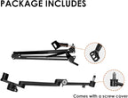 TARION Modular Desktop Arm Set - 18"/45 cm Adjustable Arm with Spigot Mount for COB Lights + 29.4"/75 cm (Max) Mic Boom Stand for Microphone Compatible with 35 mm Rods - Titanrig Arm Y