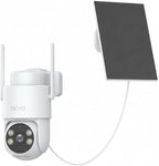 Devo Solar Security Camera Wireless Outdoor, 2.3K HD 360° PTZ Color Night Vision, AI/PIR Human Detection, 2-Way Audio, Solar & Battery Powered, WiFi 6, IP66 Waterproof, Triple Alert System