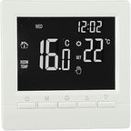 Wired Digital Room Thermostat With LCD Display Temperature Controller Programmable 5+2, 6+1, 7 Day Modes Boiler Temperature Controller Lock And Anti Freeze Features