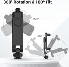 Flexible Phone Tripod Mount Adapter, Universal Smartphone Mount Adapter, Camera Cold/Hot Shoe Phone Tripod Holder for iPhone 17/16/15/14, Samsung Pixel Canon Nikon DSLR and More Cameras