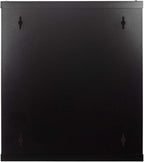 NavePoint 12U Server Rack Enclosure with Glass Door, Cooling Fan, Locks, & Removable Side Panels - 12U Wall Mount Network Cabinet 19 Inch Rack 17.7" Deep (450mm)
