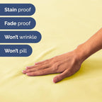 RV Short Queen Sheet Set 60 X 75 - 4 Piece RV Short Queen Bed Sheets - Soft, Breathable & Cooling - Designed for Bunks, Trailers and Campers - Fits 8” to 12" Mattress - Hotel Luxury Bedding - Yellow