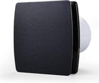 Zeyzer Black Bathroom Fan 110 CFM 1.0 Sone 5.9" Duct Square Ceiling or Wall Mount Ventilation Exhaust Fan for Bathroom/Corridor/Office/Laundry Room/SHop