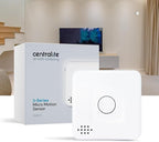 Centralite by Ezlo Micro Motion Sensor - Home Automation and Security - Lighting Scenes, Security Alarm, Alerts upon Motion Detection - Zigbee