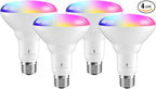 THIRDREALITY Smart Color Bulb ZB3 4Pack, Zigbee Hub Required, 650 Lumens,BR30/E26 Flood Light,RGB Full Color,ETL/FCC Certified,Compatible with Home Assistant, SmartThings, Aeotec,Homey,Hubitat,Alexa