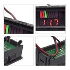 Battery Charge Level Indicator Car Battery Capacity Meter Tester Checker 12V-60V Red Motorcycle Checker Auto Tester Fuel Gauge Indicator