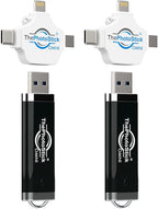 ThePhotoStick® Omni 128GB USB Flash Drive & Memory Stick – Photo & Video Backup for iPhone, Android, Mac & PC – Multiport Connection to Easily Store & Transfer Files